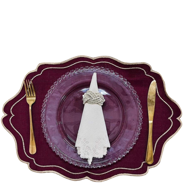 Premium Embroidered Placemats Set 12 PIECES