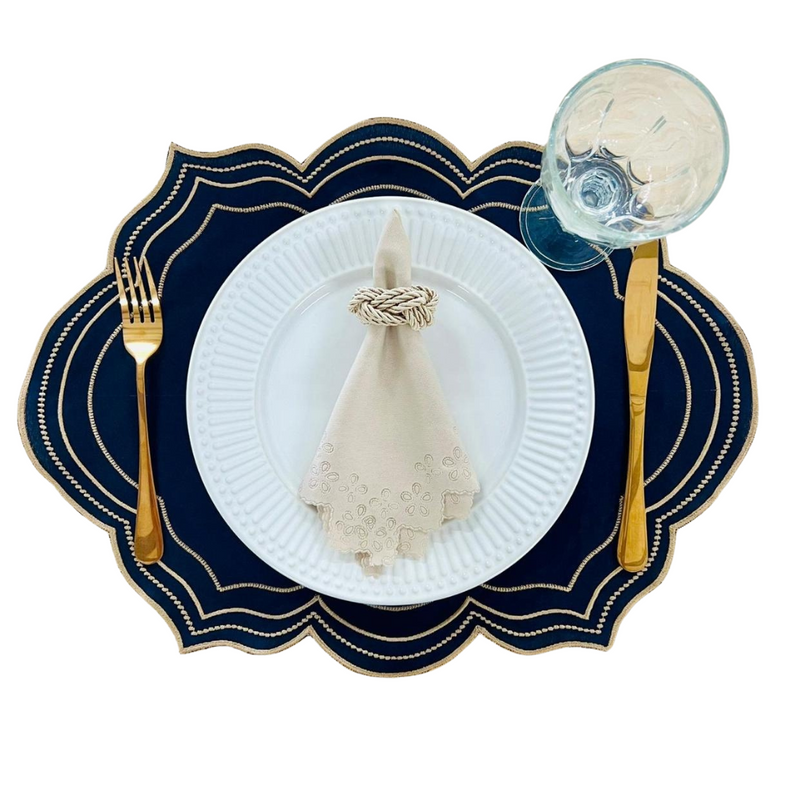 Premium Embroidered Placemats Set 12 PIECES