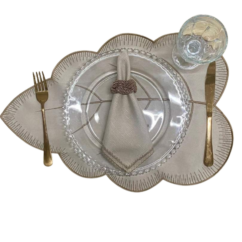 Premium Embroidered Placemats Set 12 PIECES