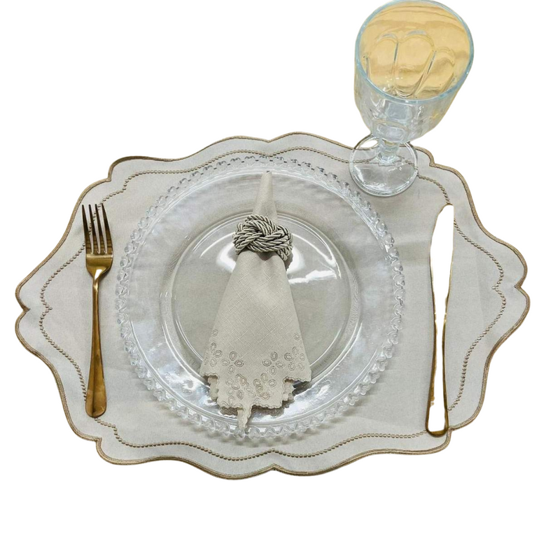 Premium Embroidered Placemats Set 12 PIECES